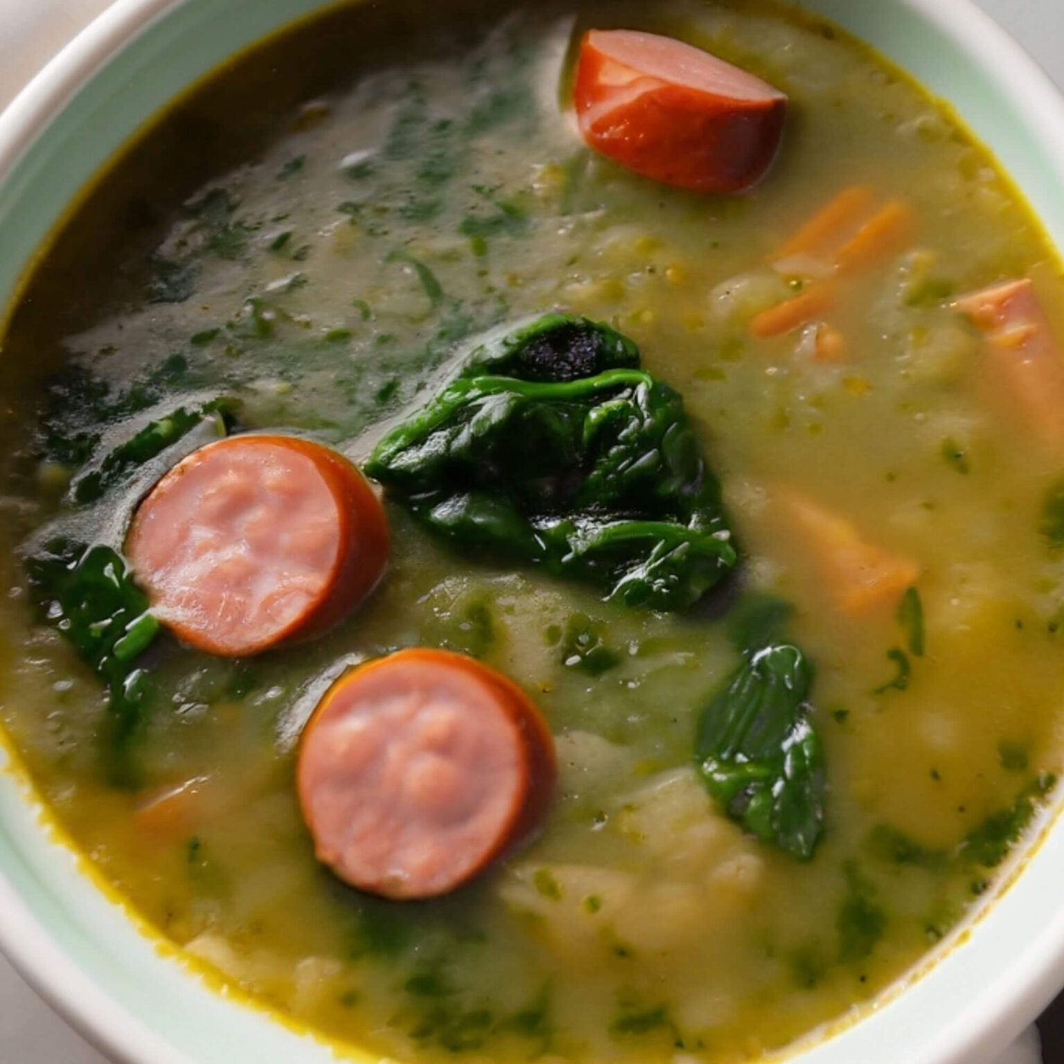 Sausage And Spinach Soup - Balance Of Taste - Soup Chick