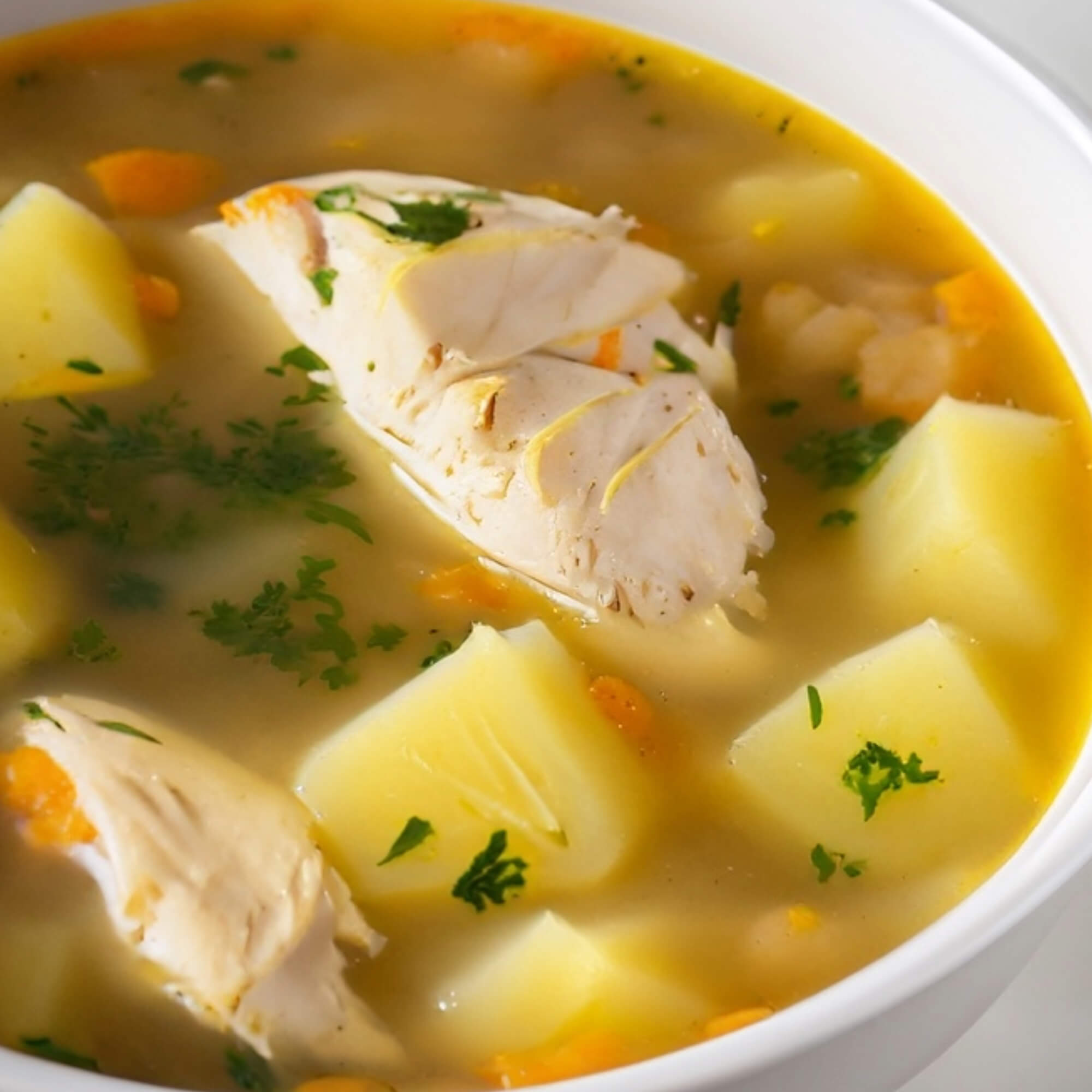 Chicken Potato Soup Recipe - Homecooked Goodness - Soup Chick
