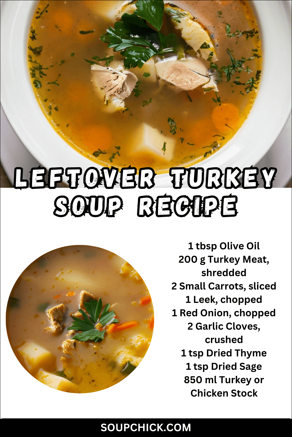 25-Minutes Leftover Turkey Soup Recipe - Medley Of Flavors