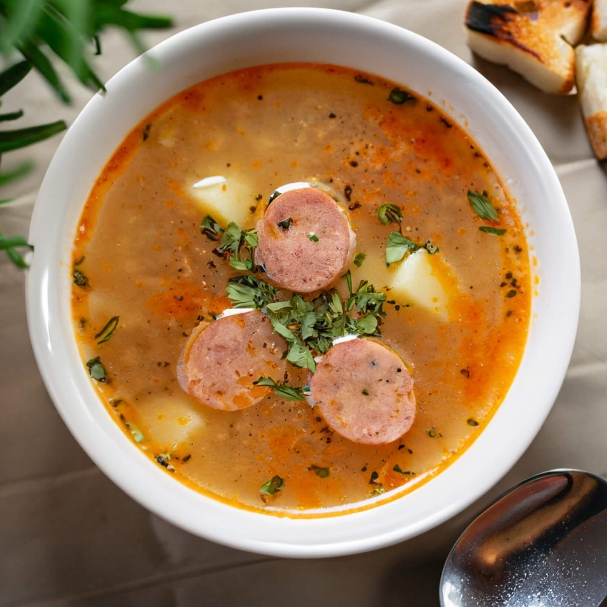 Simple Italian Sausage Soup Recipe I Classic Comfort