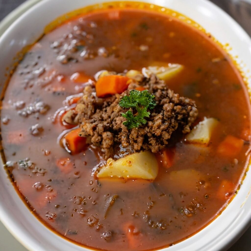 Delicious Ground Beef Veggie Soup Recipe: Comfort In A Bowl