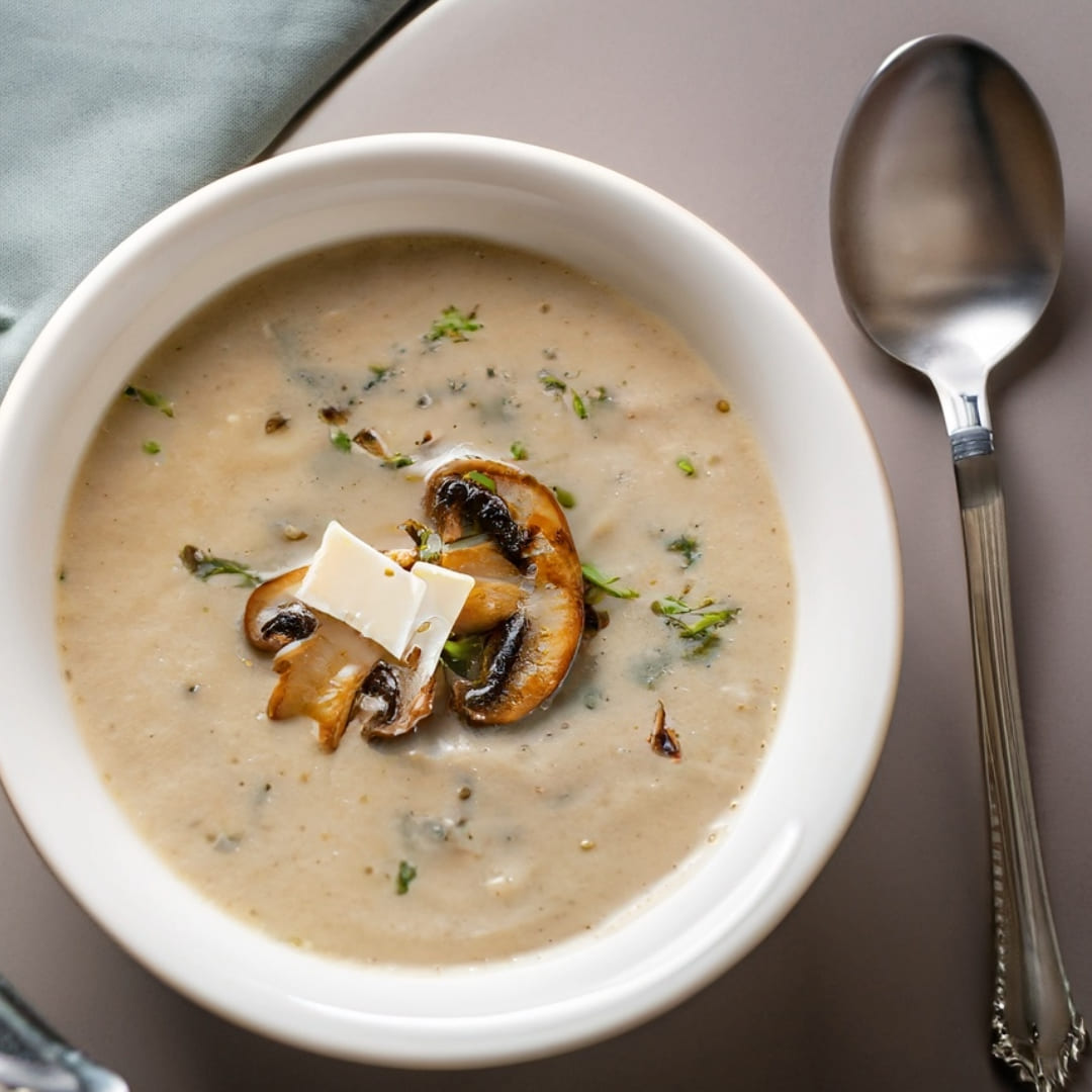 Delicious And Creamy Mushroom Soup Recipe